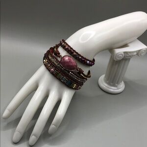 Cape Diablo Stone Long Wrap Bracelet Stella and Dot Bundle Boho Free Spirit.
